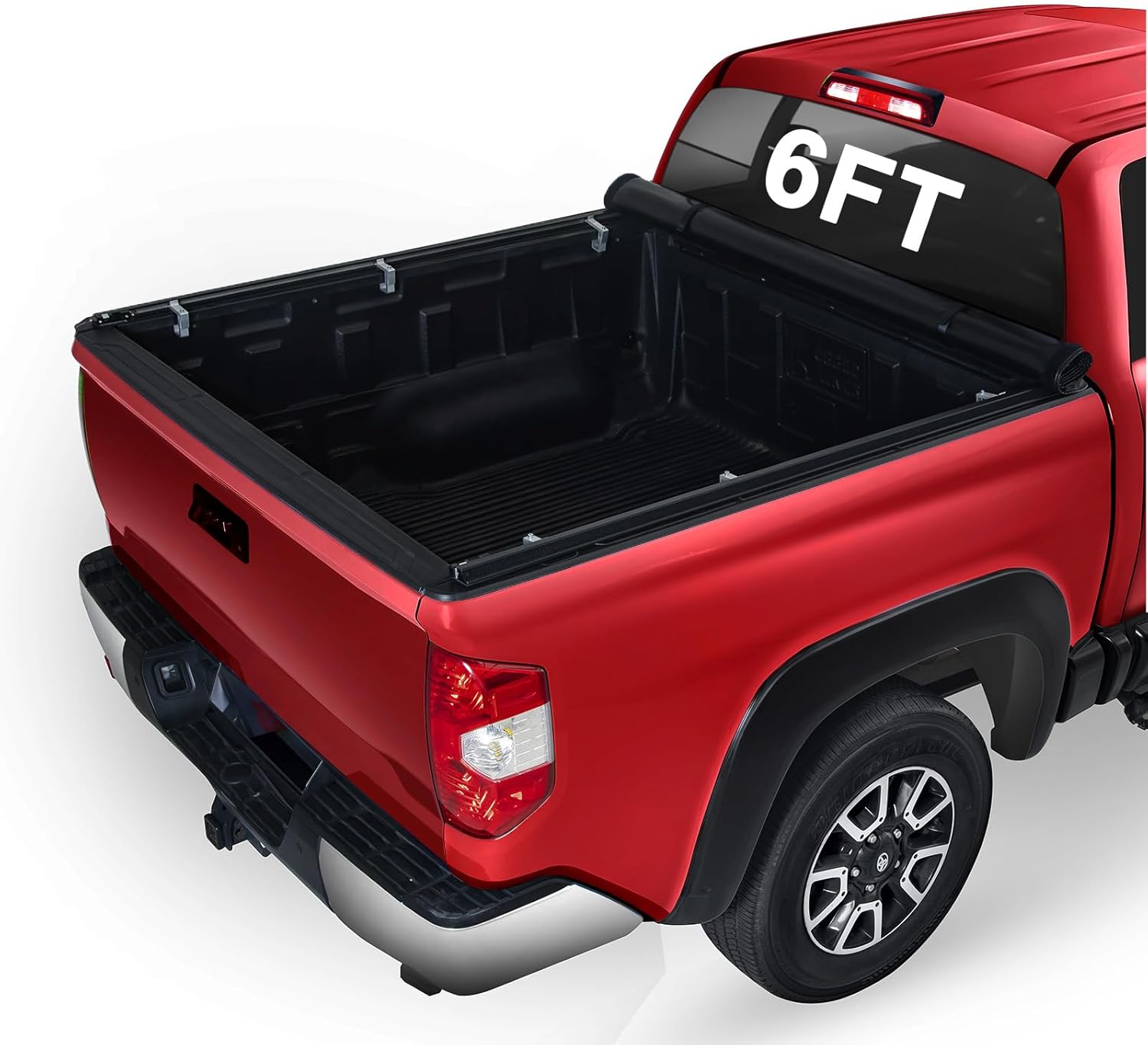 Cubierta Tonneau enrollable de 6 pies para Ford Ranger Pickup, funda suave para caja de camioneta compatible con Ford Ranger 2019-2023 de 6 pies