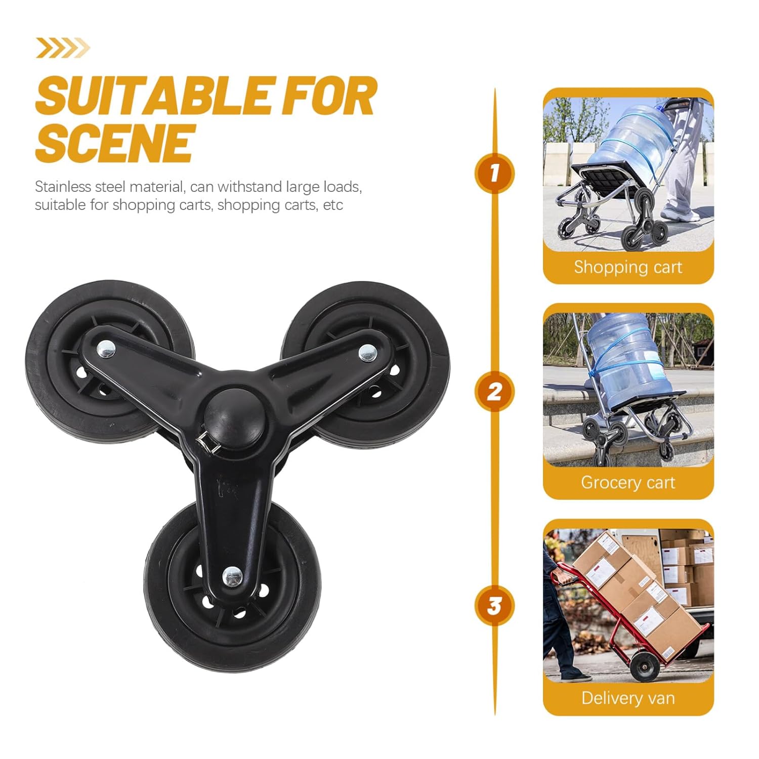 Happyyami Ruedas resistentes para carrito de compras, ruedas de carro de compras para muebles, ruedas de carro de compras, ruedas de repuesto de