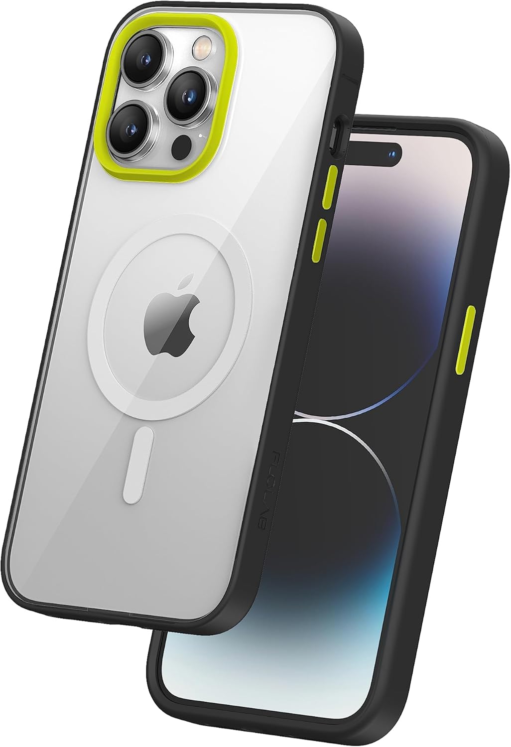 FLOLAB Funda para iPhone 14 Pro Max Surtect Tri-Fusion, diseño delgado ultra protector, prueba de caídas de grado militar, compatible con MagSafe,