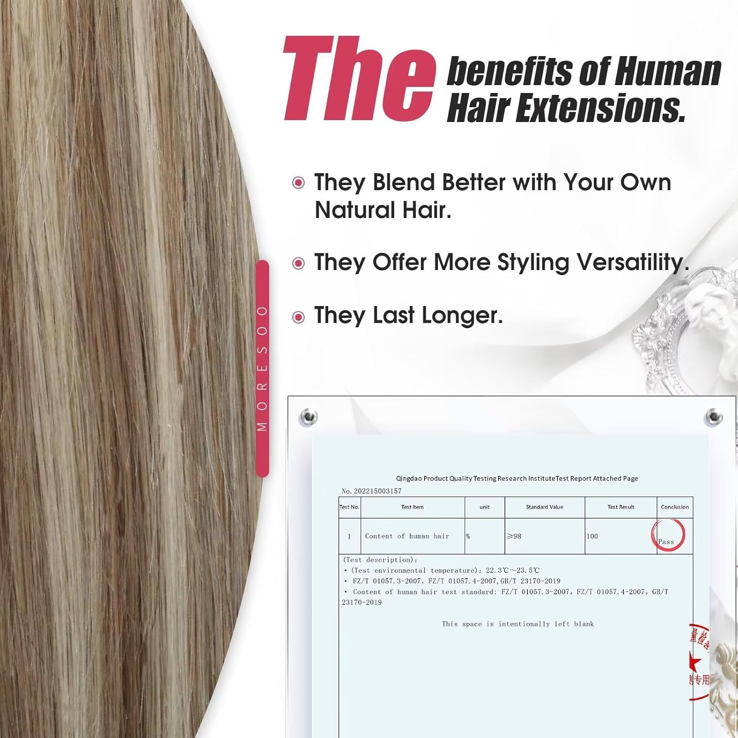 Moresoo Extensiones de cabello humano con cinta adhesiva, balayage, ombré, marrón ceniza a rubio, mezcla con extensiones de cabello rubio claro,