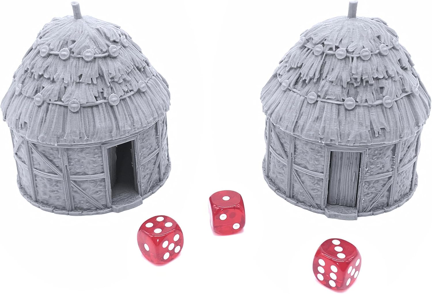 Pequeña casa redonda por escenario imprimible, paisaje RPG de mesa impreso en 3D y terreno de juego de guerra en miniatura de 1.102 in