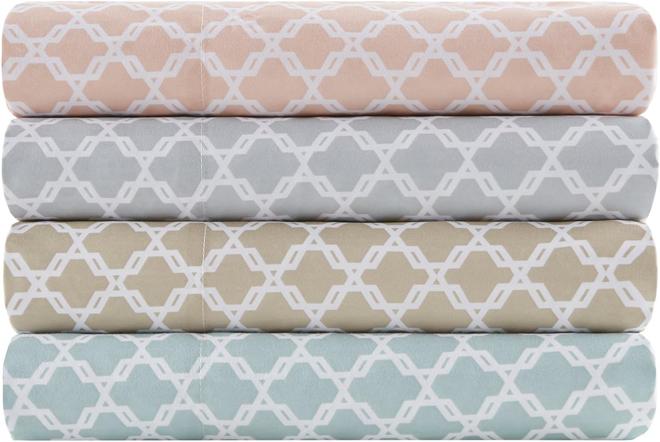 Comfort Spaces – Juego de sábanas de 3 piezas Coolmax supersuave y resistente a la decoloración que absorbe la humedad con elásticos alrededor que