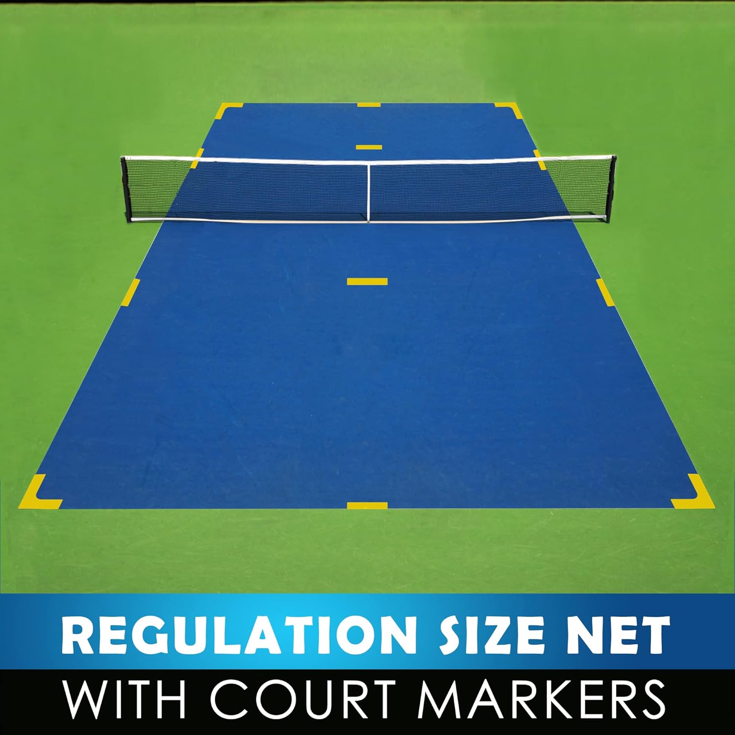 DULCE DOM Red de pickleball portátil al aire libre, redes de pickleball de 22 pies regulación USAPA tamaño completo, sistema de red de juego de