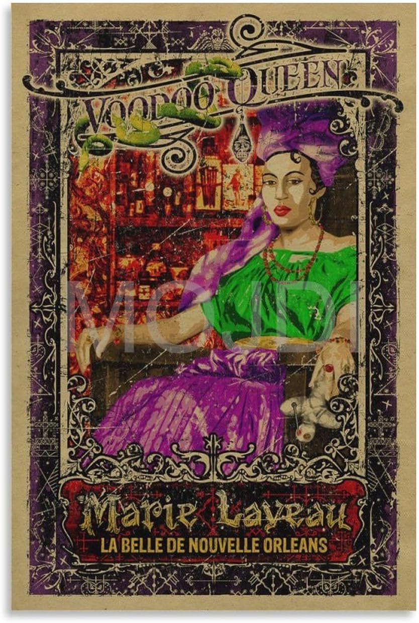 New Orleans Voodoo Queen Marie Laveau. Papel kraft de 12 x 18 pulgadas. American Horror Story Coven. Art. Impresión en lienzo, pósteres e