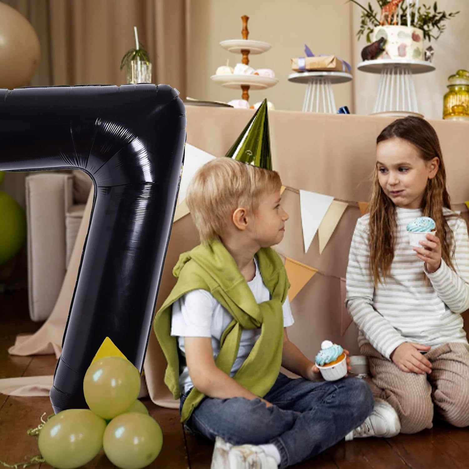 Globo negro gigante de 40 pulgadas con el número 17, globos de aluminio de Mylar de helio para fiestas de cumpleaños, decoraciones de cumpleaños de