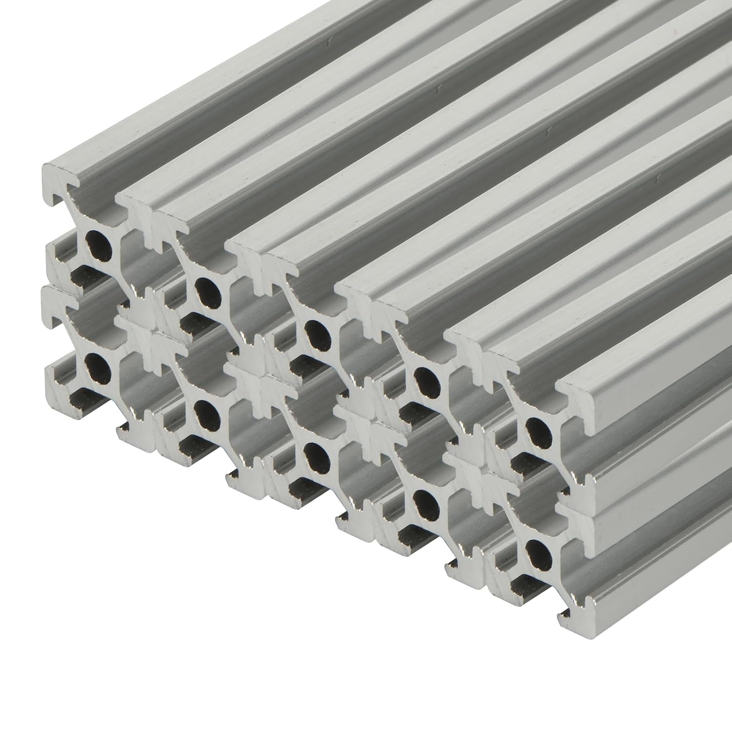 10 piezas de extrusión de aluminio con ranura en T de 15.7 pulgadas, riel lineal anodizado estándar europeo de 15.748 in para impresora 3D, CNC DIY,