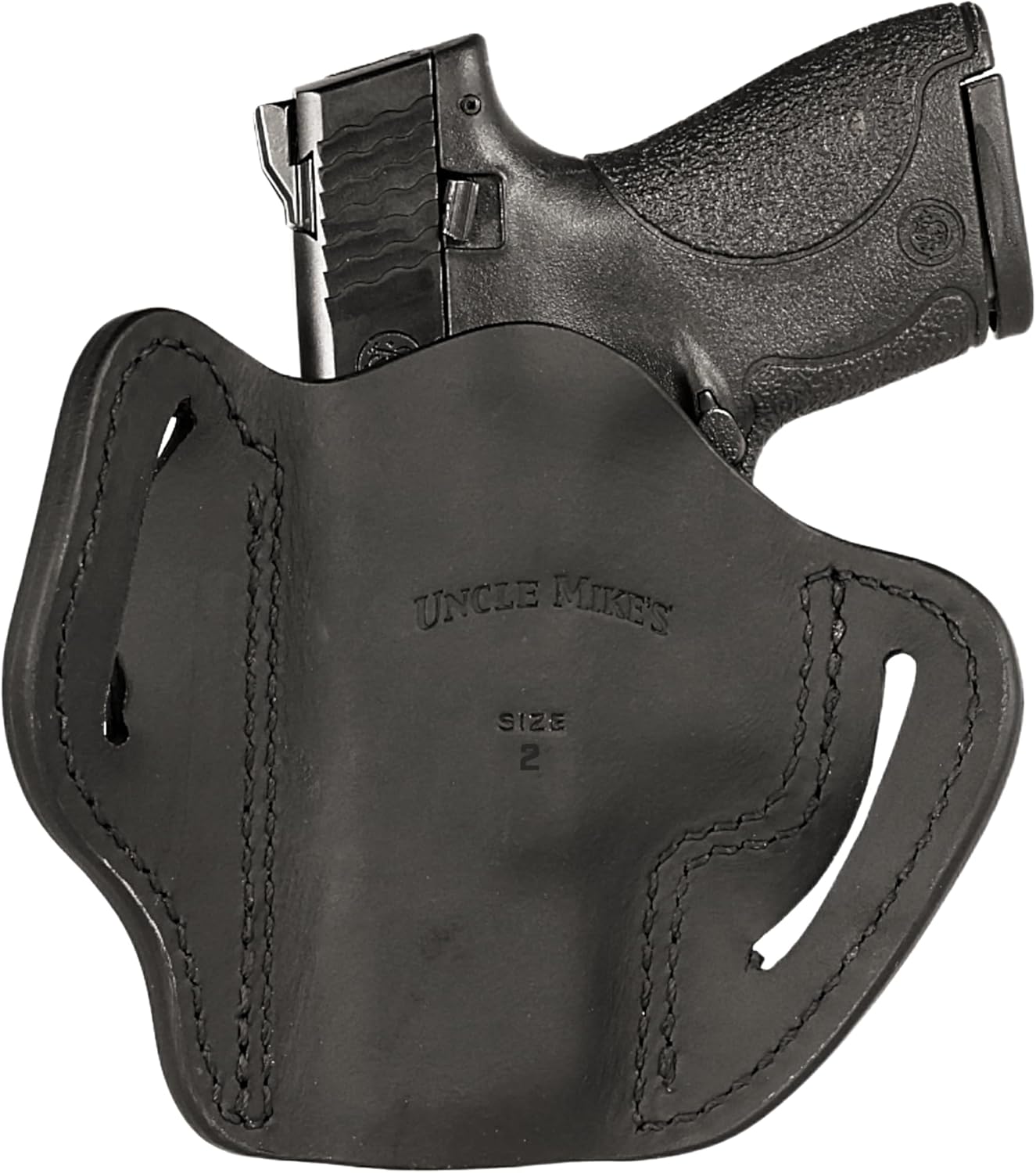 Uncle Mike’s Funda Taurus G3C, funda de cuero OWB para Glock 19, Glock 17, 19, 22, 23, Taurus G2C, M&P Shield 0.354 in, funda Shield Plus, funda