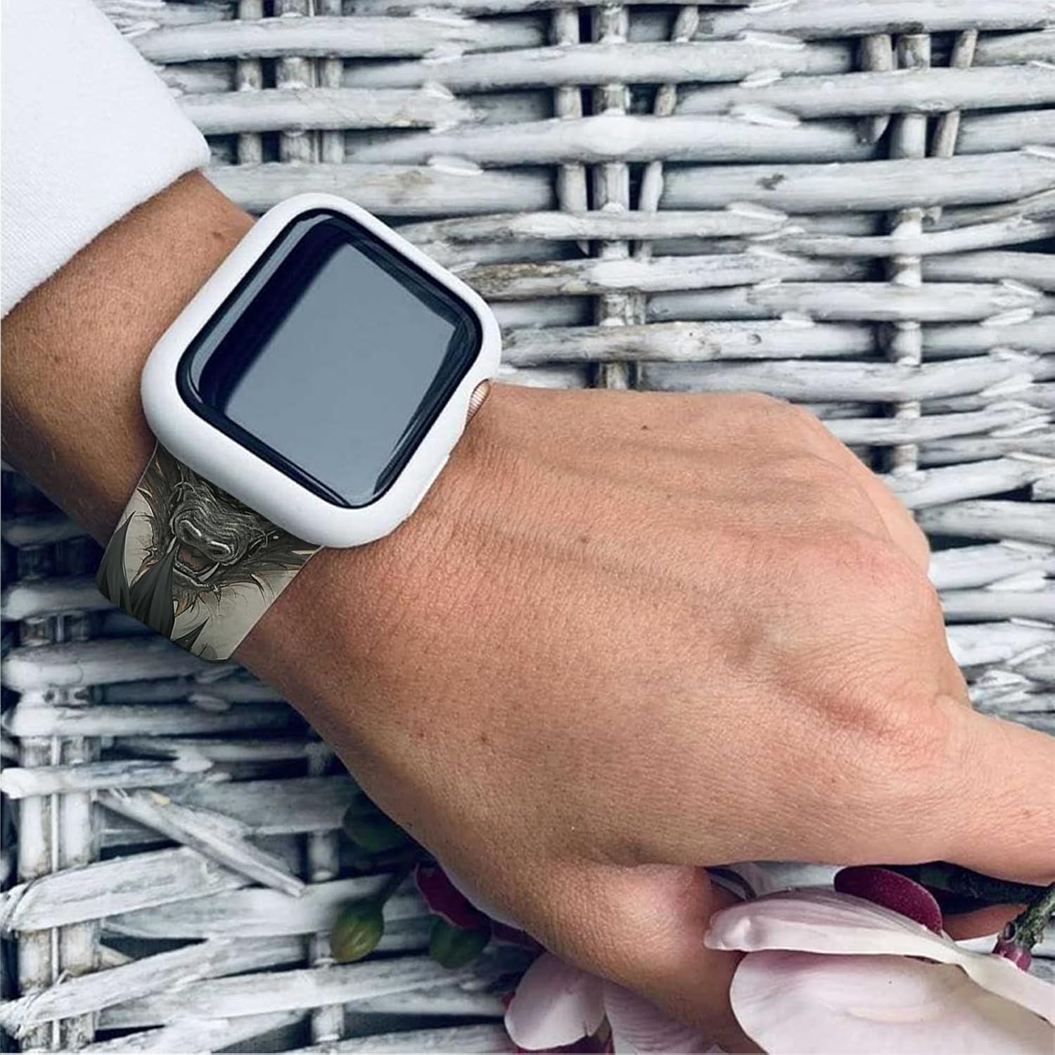 Correa de anime compatible con Apple Watch Band de 1.496 pulgadas1.575 pulgadas1.614 pulgadas1.654 pulgadas1.732 pulgadas1.772 pulgadas, bandas