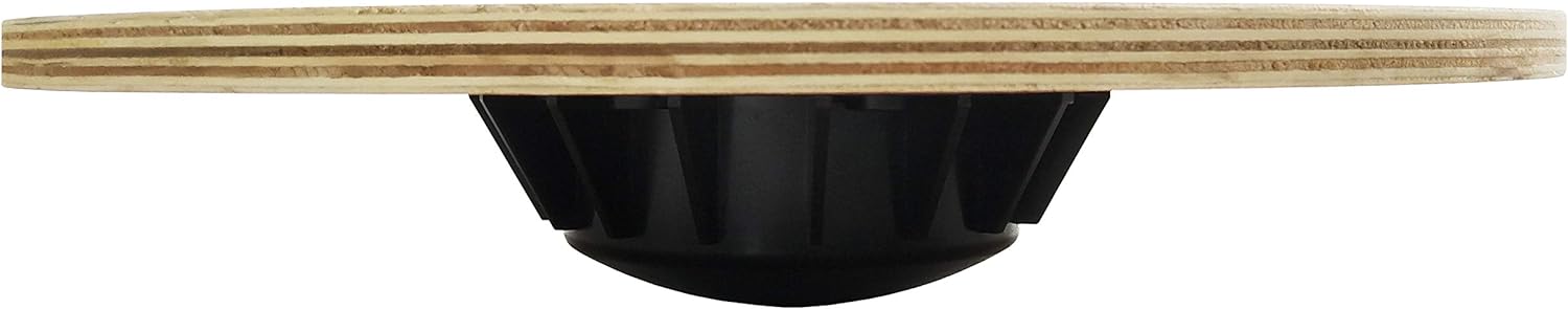 Signature Fitness Tabla de equilibrio de madera antideslizante de 15.55 pulgadas de diámetro con rotación de 360 grados para entrenamiento de