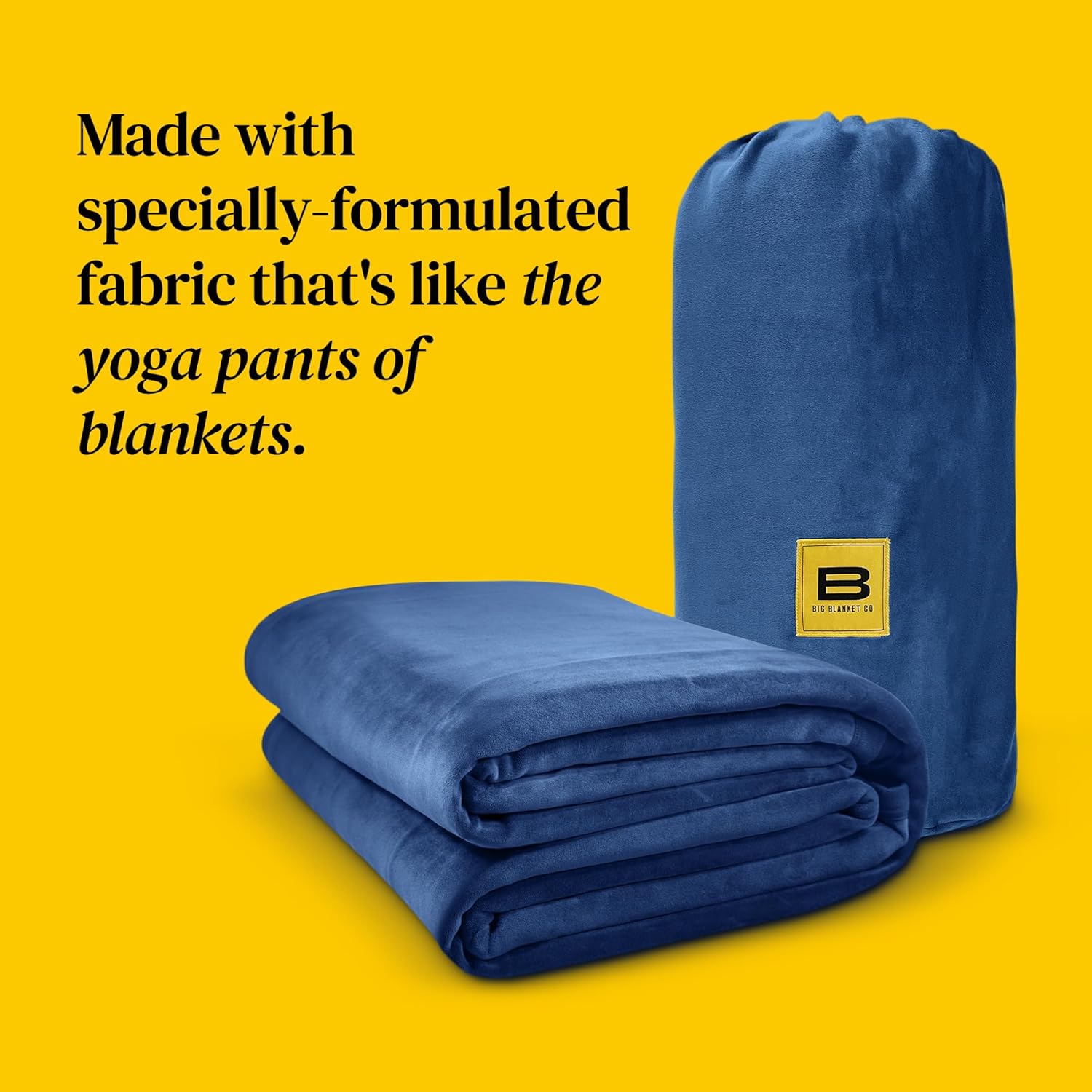 Big Blanket Co Original Stretch Naranja quemado  Manta extra grande  100 pies cuadrados  Manta suave y gigante que se adapta a toda la familia  La