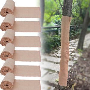 6 rollos de 7.8 x 9.8 pies de arpillera natural para plantas de invierno, vendaje de protección contra congelación, envoltura de corteza de tela 6 rollos de 7.8 x 9.8 pies de arpillera natural para plantas de invierno, vendaje de protección contra congelación, envoltura de corteza de tela
