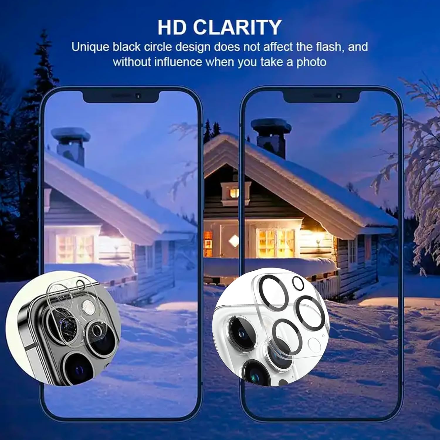 Paquete de 3 protectores de lente de cámara compatibles con iPhone 15 Pro MaxiPhone 15 Pro, protector de pantalla de vidrio templado compatible con