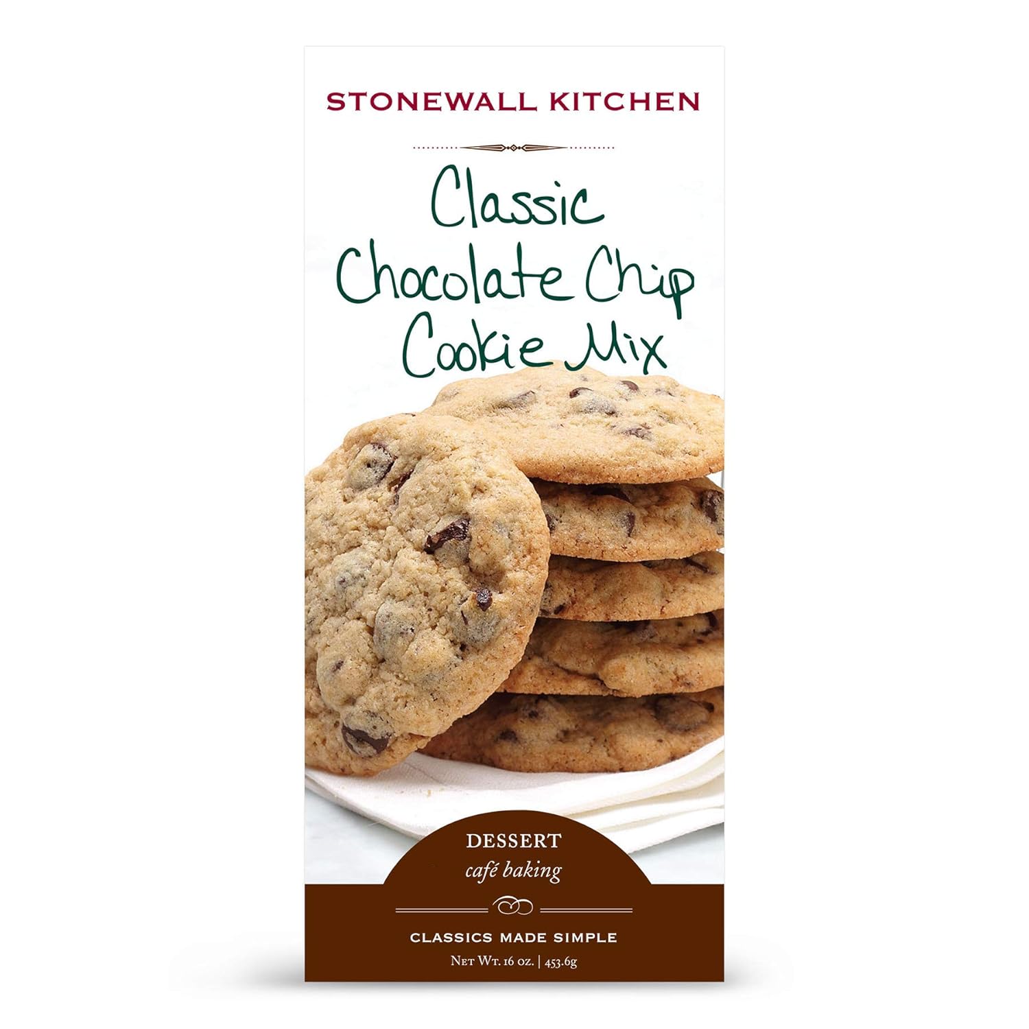 Stonewall Kitchen Mezcla clásica de galletas con chispas de chocolate, caja de 16 onzas