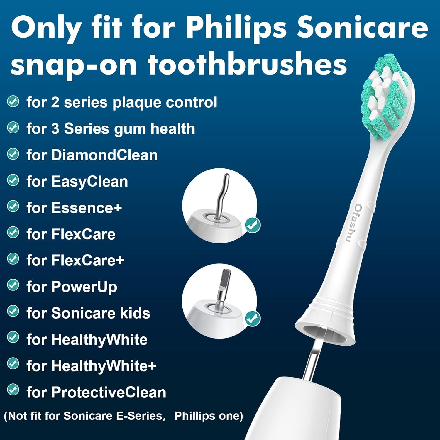 Cabezales de repuesto para cepillos de dientes compatibles con Philips Sonicare Protectiveclean G2 C1 C2 4100 5100 6100 9024 6250, blanco, 10