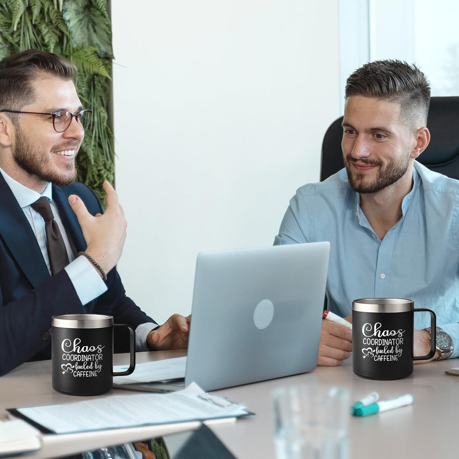 Qtencas Jefe Manager – Taza de café de acero inoxidable con cafeína para hombres, regalo de cumpleaños, regalos de Navidad para hombres, jefes,