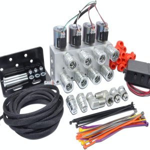 Kit multiplicador hidráulico, válvula selectora de 4 circuitos incluyendo acopladores y control de caja de interruptores Kit multiplicador hidráulico, válvula selectora de 4 circuitos incluyendo acopladores y control de caja de interruptores