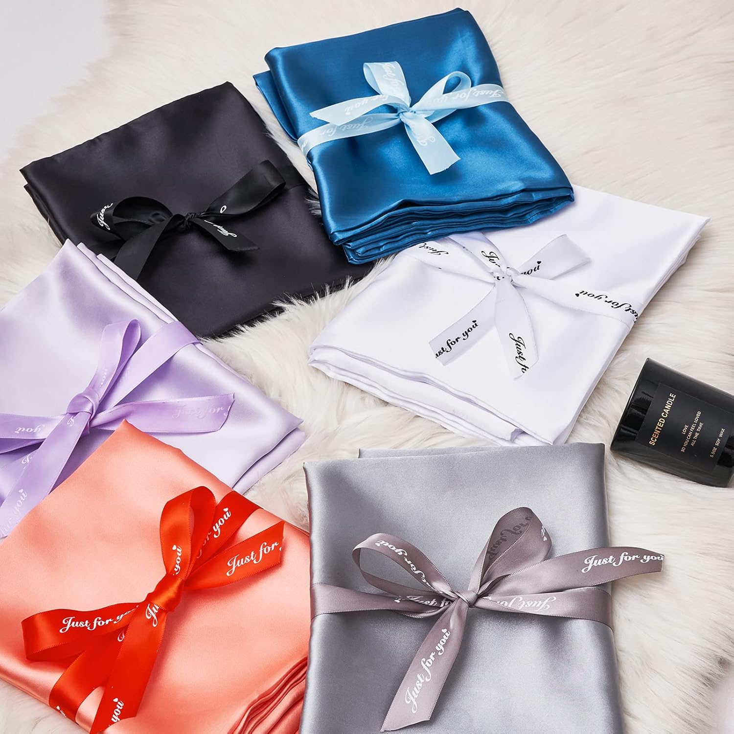 KINMEROOM Juego de 2 fundas de almohada de satén ideales para el cabello y la piel, color gris oscuro, juego de 2 fundas de almohada de satén