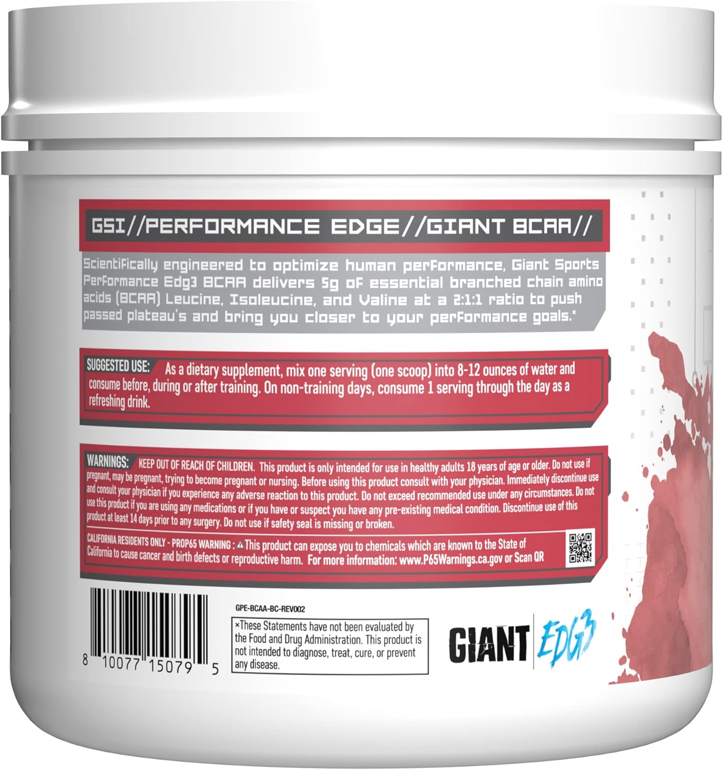 Edge BCAA – 60 porciones (cereza negra)