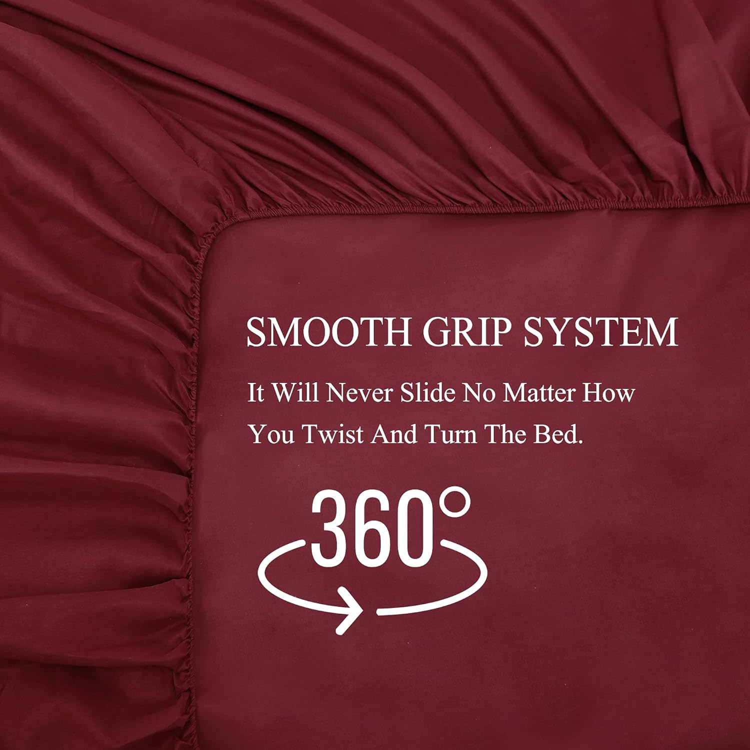 Juego de sábanas de diseño estampado clásico – Juegos de sábanas con bolsillo profundo ultra suave y transpirable., Microfibra, Burgundy, Completo