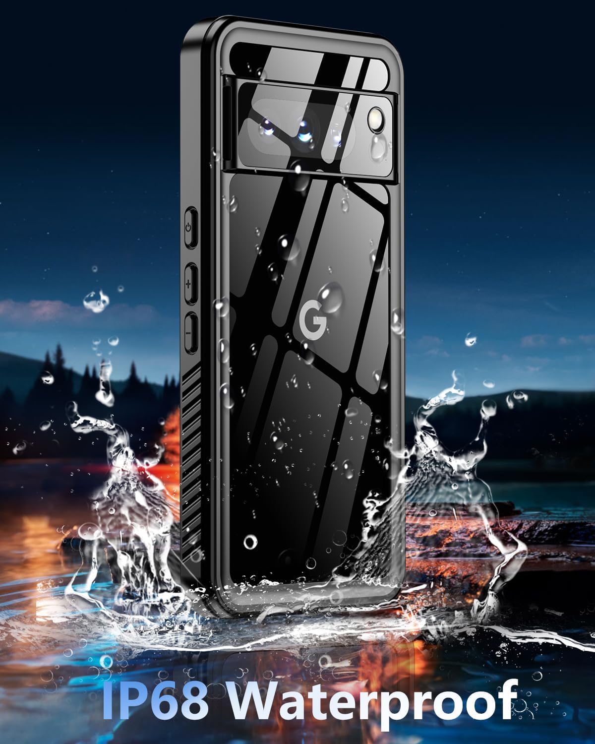 Oterkin Funda impermeable para Google Pixel 8 Pro, Pixel 8 Pro con pantalla integrada y protector de cámara, protección de cuerpo completo de 360, a