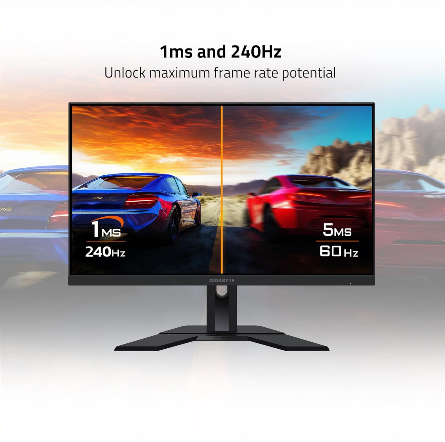 GIGABYTE M27Q X 27″ 240Hz 1440P Monitor de juegos KVM, pantalla IPS SS 2560×1440, tiempo de respuesta de 1 ms (MMPRT) 92% DCI-P3, 1 puerto de