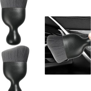 2 cepillos para detalles de automóvil, cerdas suaves curvas, colectores de polvo de eliminación automática, tablero universal del vehículo, rejillas 2 cepillos para detalles de automóvil, cerdas suaves curvas, colectores de polvo de eliminación automática, tablero universal del vehículo, rejillas