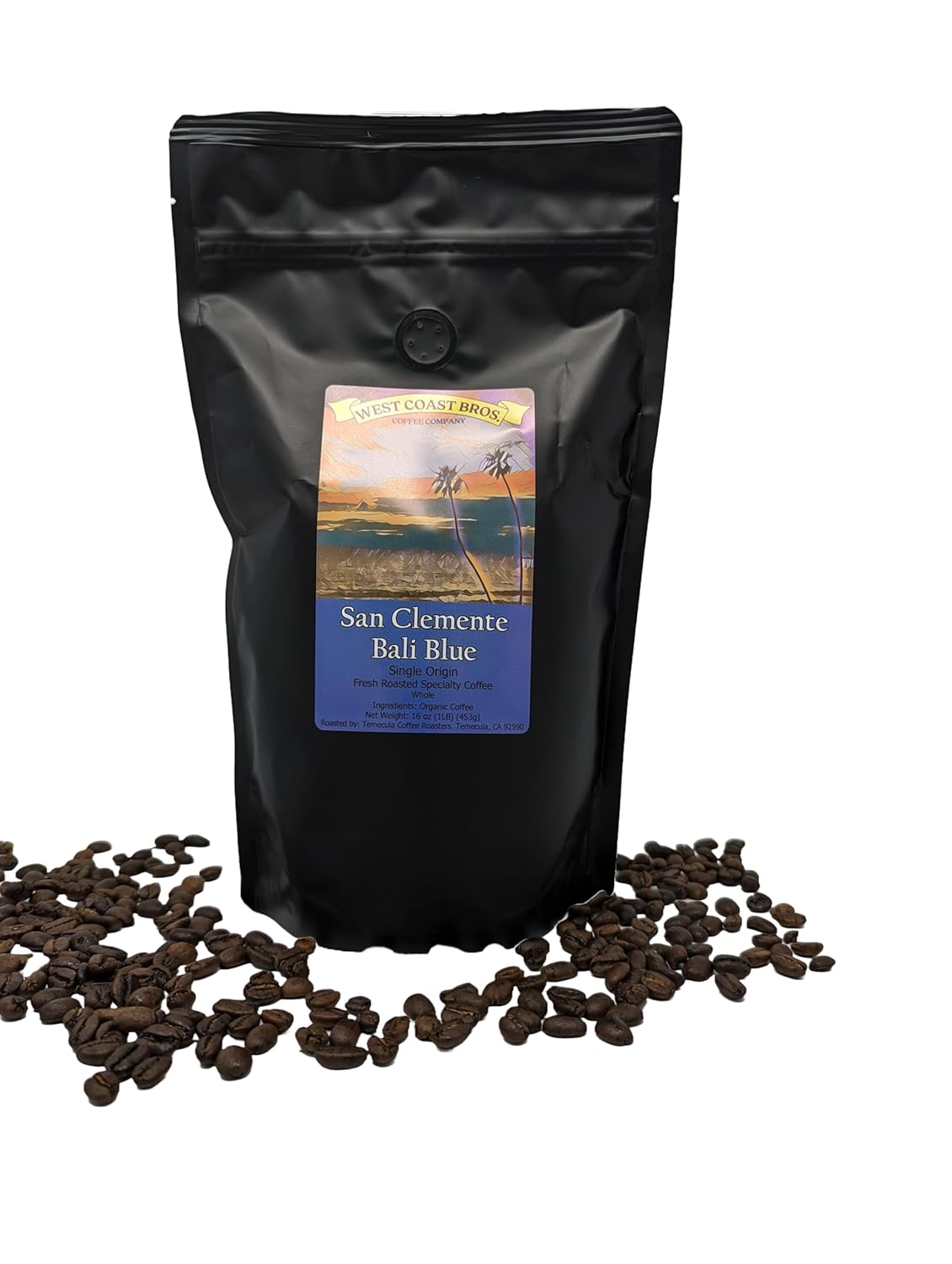 **Tostado a pedido*** West Coast Bros. Coffee Company de café especial tostado fresco de origen único azul Bali Blue de origen único mediooscuro