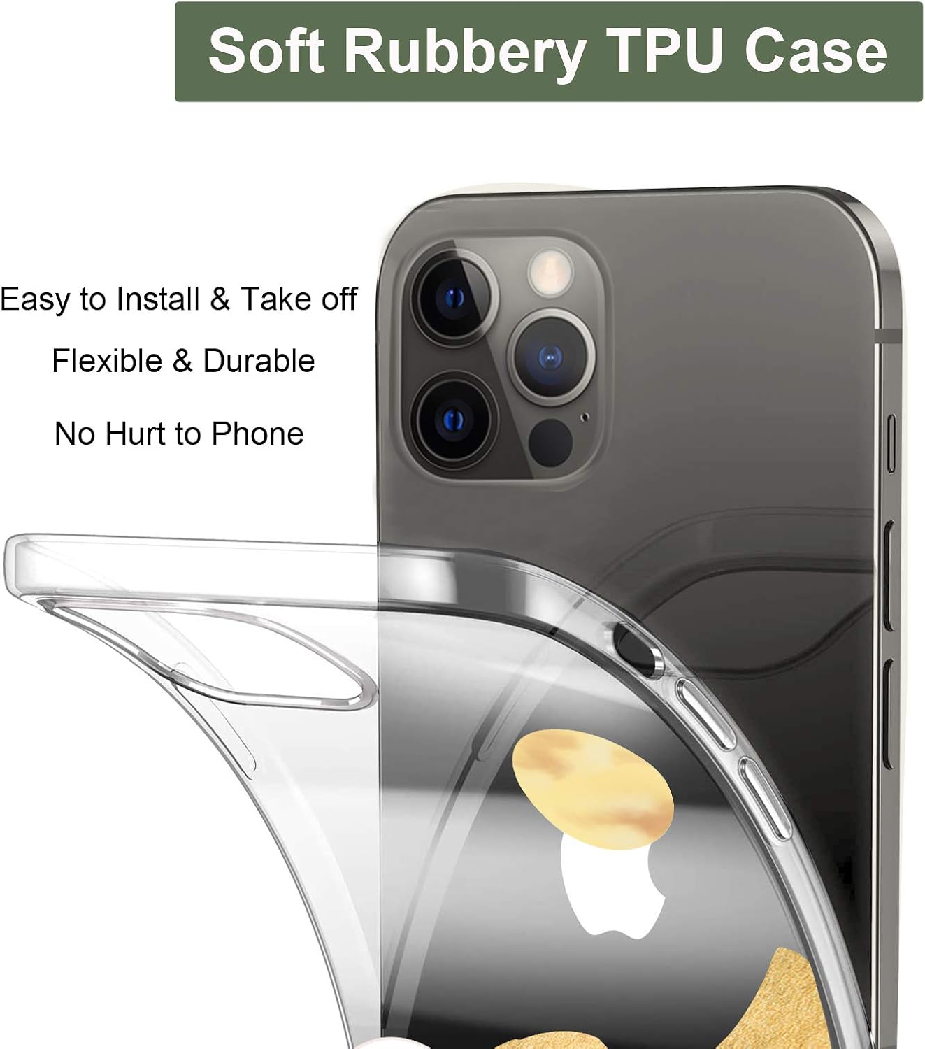 Unov Case Compatible with iPhone 12 iPhone 12 Pro Case Clear with Design Slim Protective Soft TPU Bumper Embossed Pattern 6.1 Inch (Sierra Mountains)