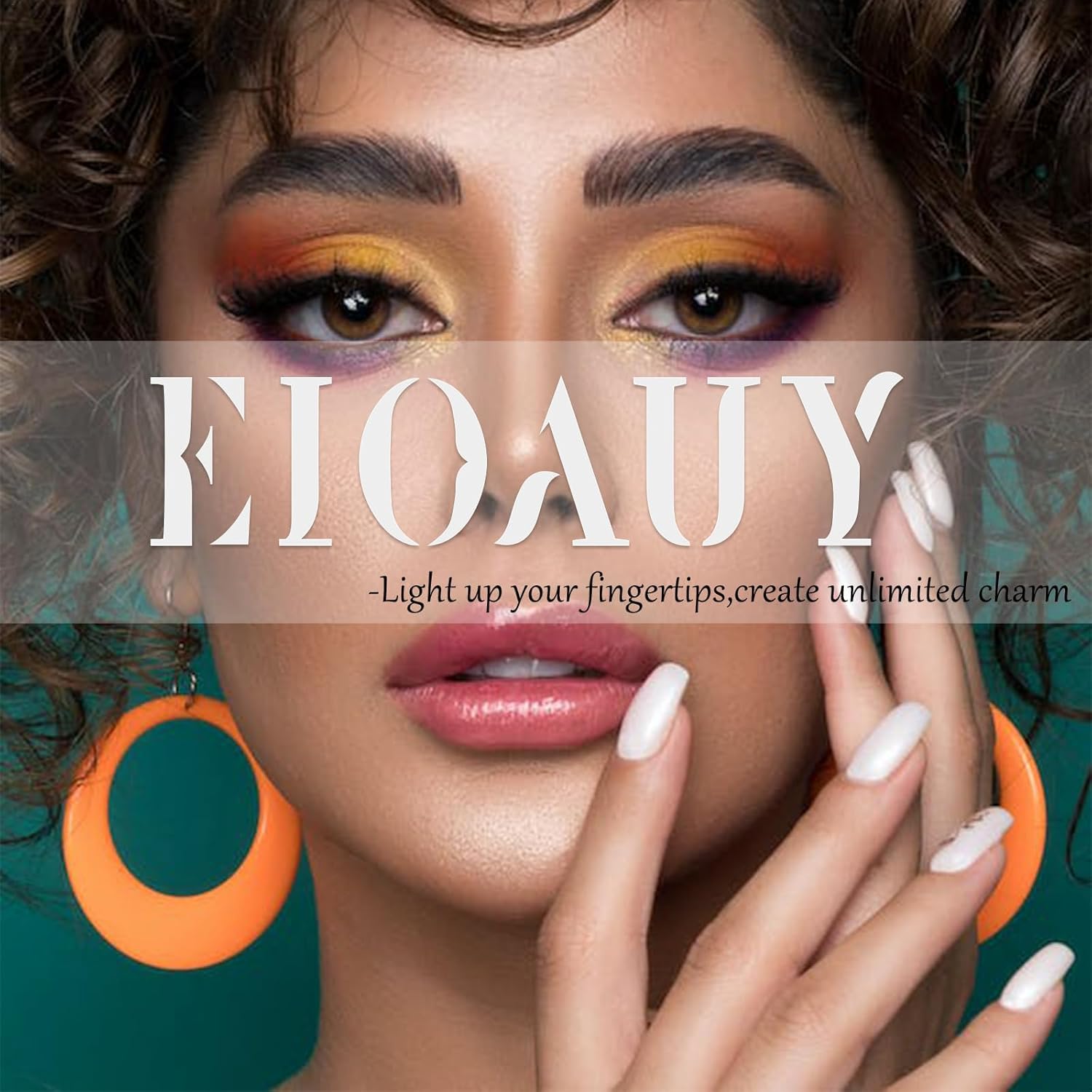Uñas postizas cuadradas cortas con diseño de ojo de gato, uñas postizas negras degradadas reutilizables para el uso diario de las mujeres, kit de