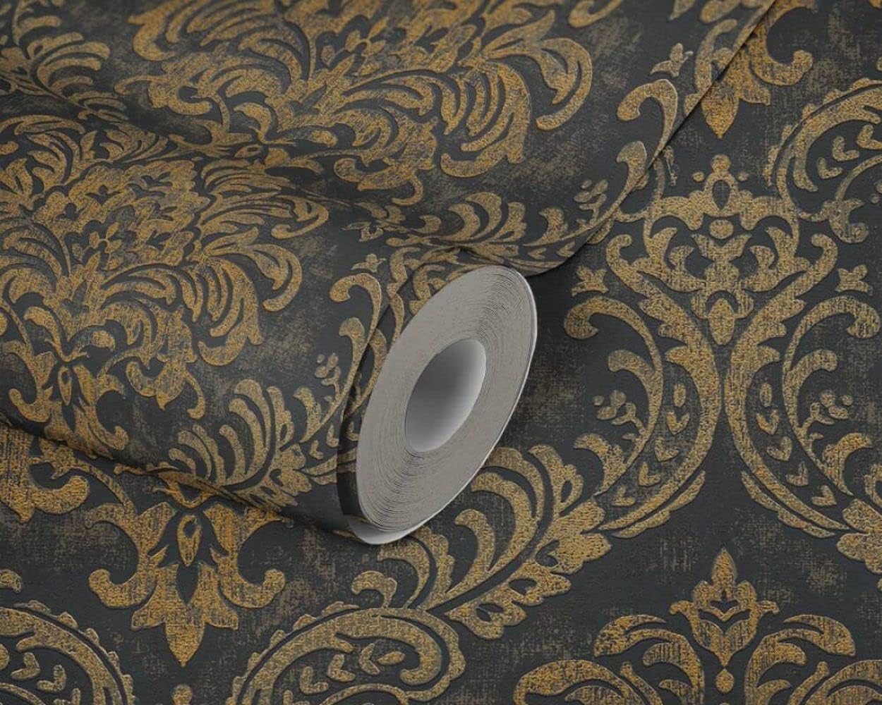 CONCORD WALLCOVERINGS  Muestra solo para fines de exhibición – Papel pintado moderno texturizado barroco, clásico, pared de vinilo con acento,
