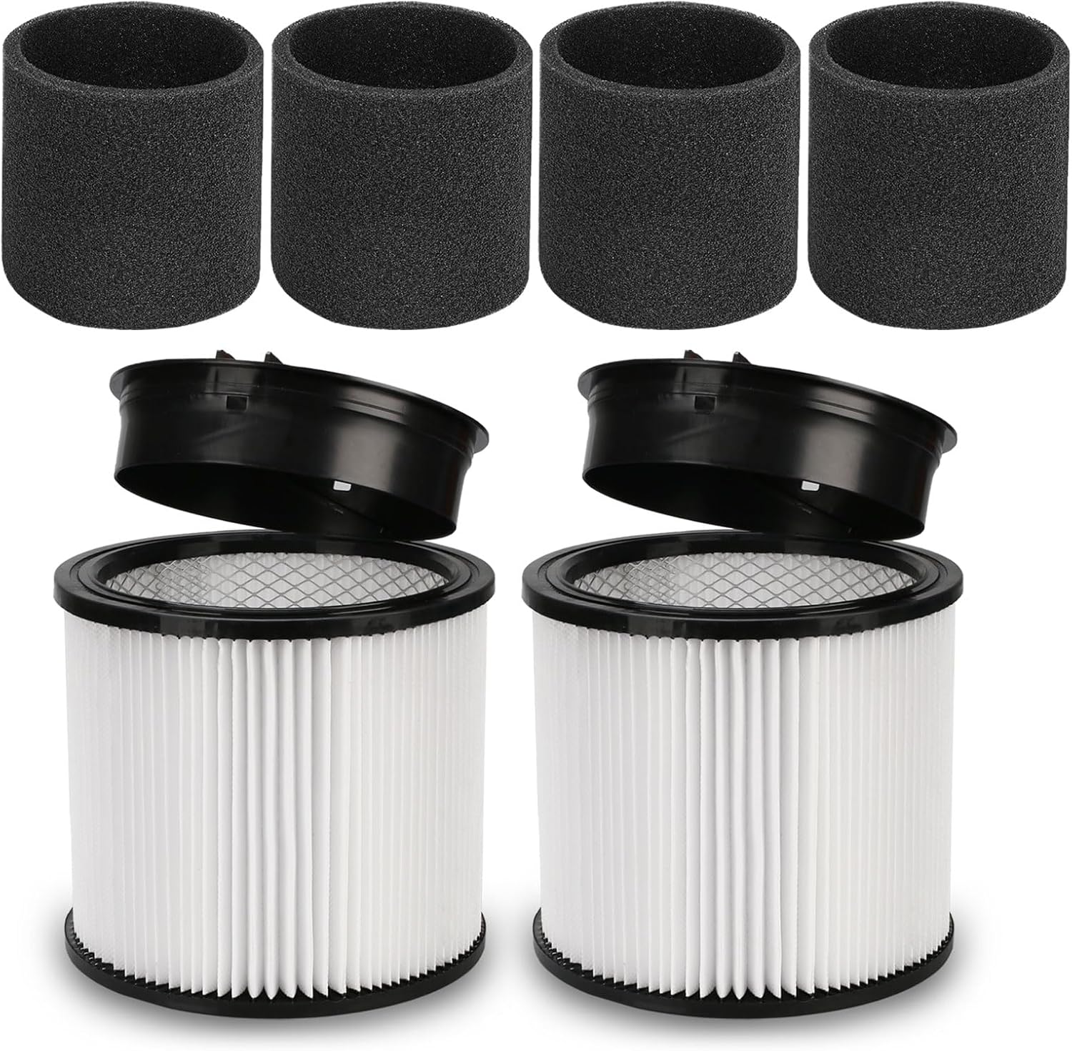 YUEFENG Filtro compatible con Shop-Vac 90350 90304 90333 Reemplazo se adapta a la mayoría de aspiradoras húmedassecas de 5 galones y más (2+2+4)