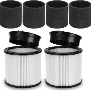 YUEFENG Filtro compatible con Shop-Vac 90350 90304 90333 Reemplazo se adapta a la mayoría de aspiradoras húmedassecas de 5 galones y más (2+2+4) YUEFENG Filtro compatible con Shop-Vac 90350 90304 90333 Reemplazo se adapta a la mayoría de aspiradoras húmedassecas de 5 galones y más (2+2+4)