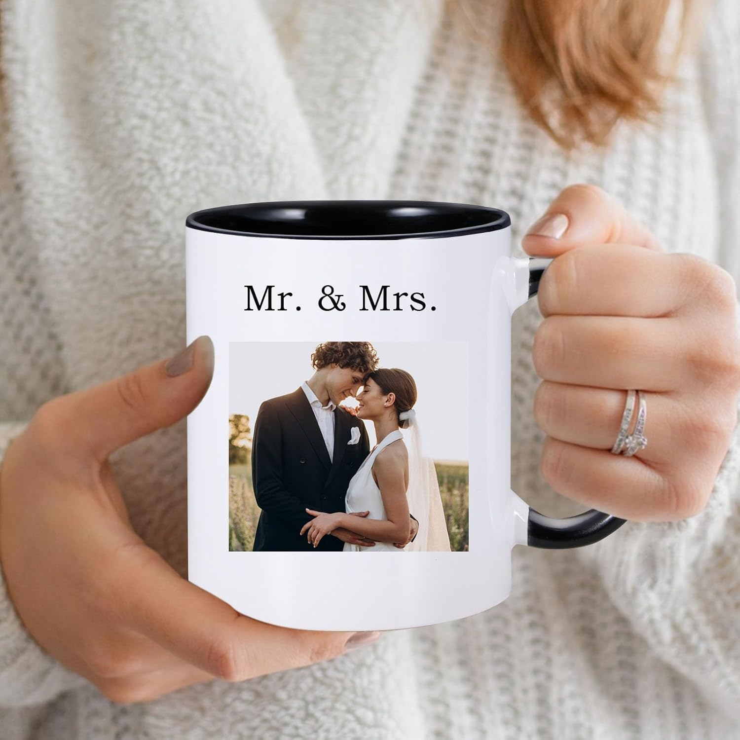 Taza personalizada, taza de café de cerámica con texto fotográfico personalizado y logotipo, taza de té de 11 onzas para hombres y mujeres, idea de
