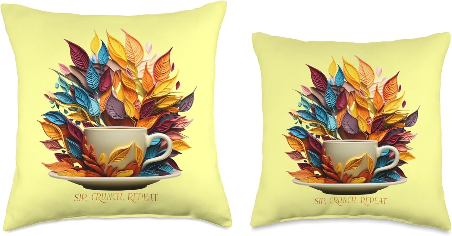 Gheorghe’s Artisanal Accents Autumn’s Coffee – Almohada de lona (18 x 18 pulgadas), multicolor