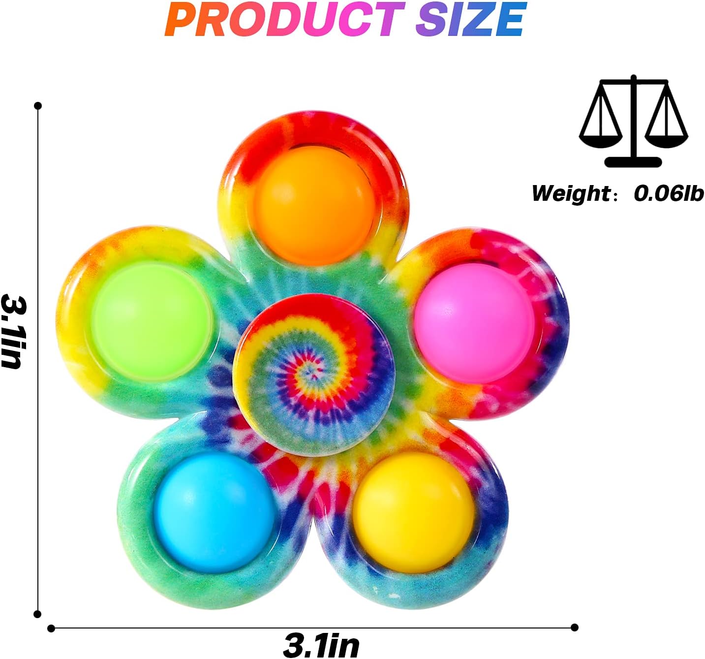 Fidget Spinner Paquete de 4 juguetes sensoriales para niños y adultos, Fidget Spinners Ansiedad Alivio del estrés, TDAH Autismo Productos para niñas