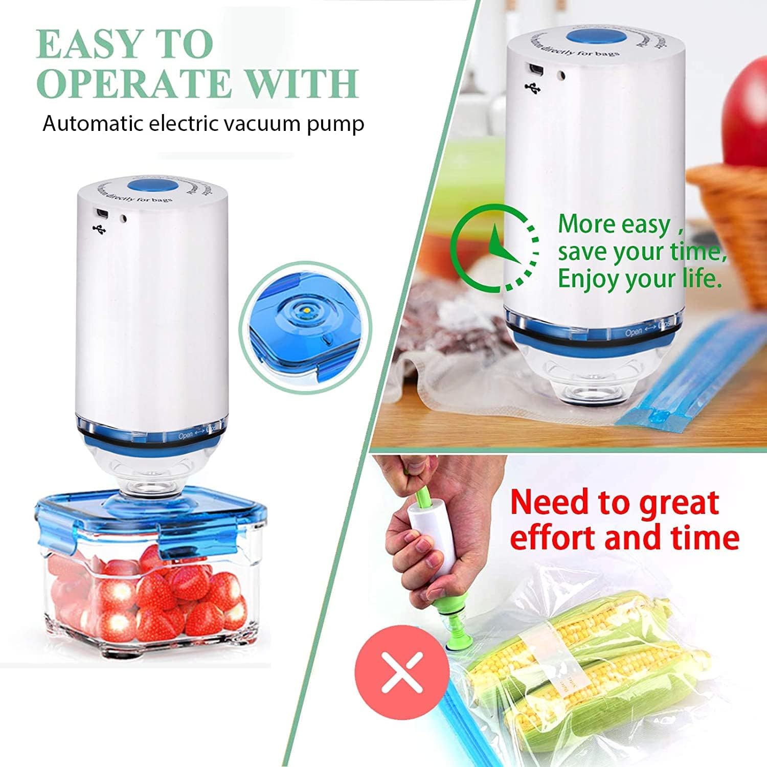 Sous Vide – Bolsas reutilizables de 27 unidades, bolsas selladoras al vacío de alimentos sin BPA, bolsas de almacenamiento de alimentos, bolsas con