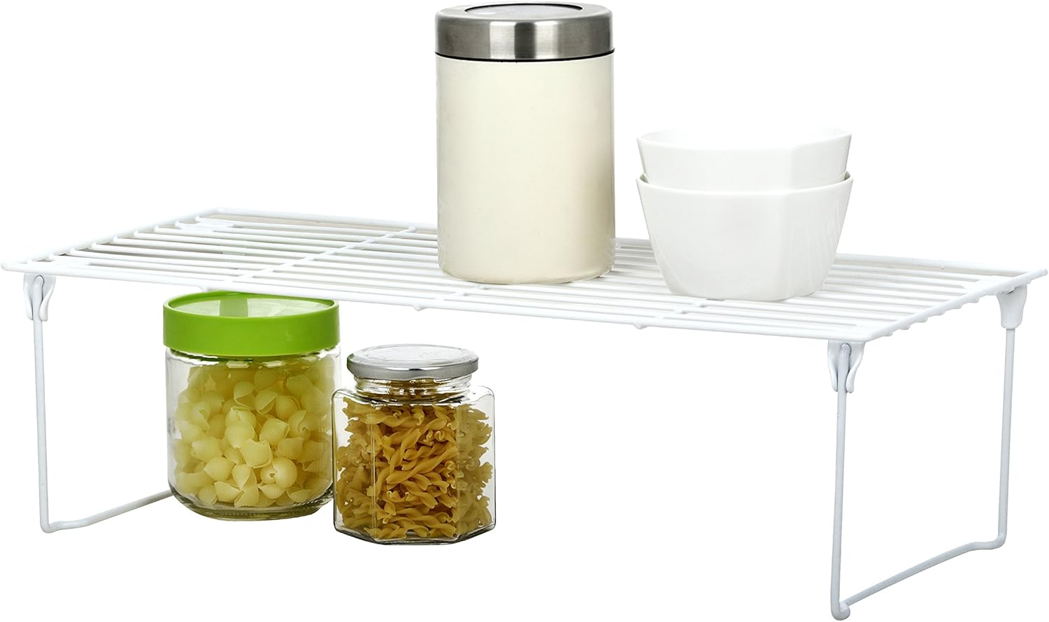 Uniware Estante de 1 nivel para especiaslatasbotellas, blanco 19008 (21 x 9 x 6 pulgadas (mediano))