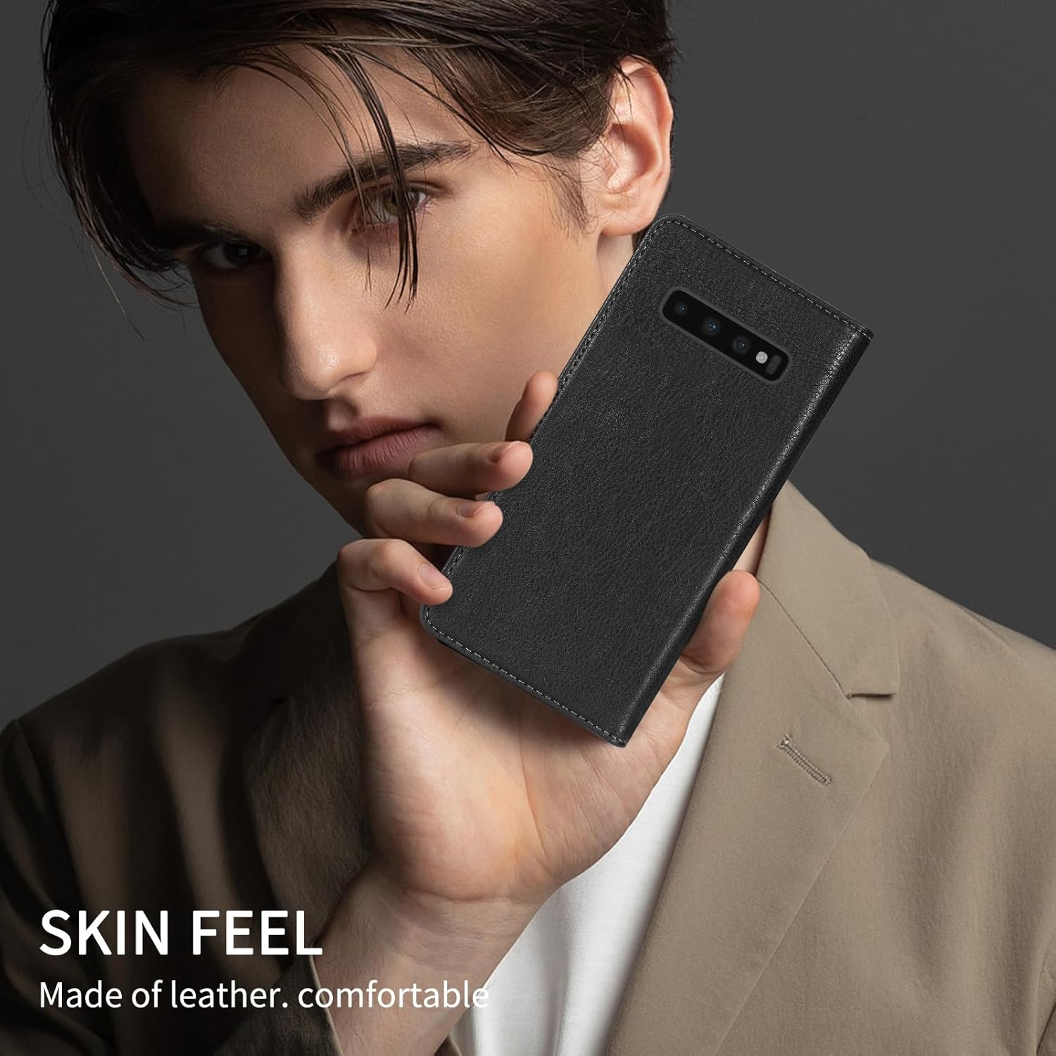 Neiye Funda tipo cartera para Samsung Galaxy S10 Plus con bloqueo RFID, soporte de ranura para tarjetas, funda protectora de cuero para Samsung