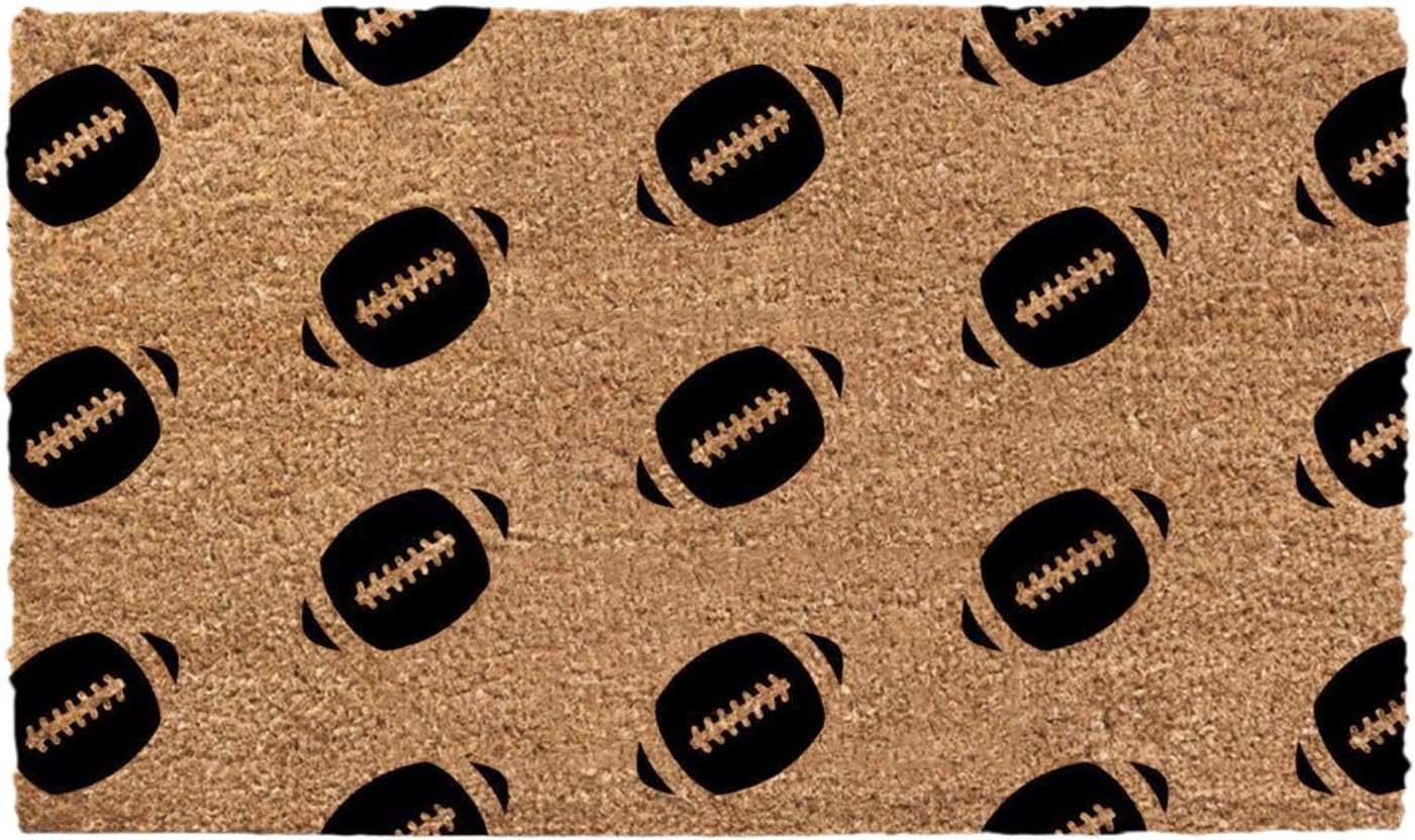Tapete de fútbol para interiores y exteriores, tapete de fútbol con texto en inglés Please Excuse The Noise It’s Football Season, tapete divertido