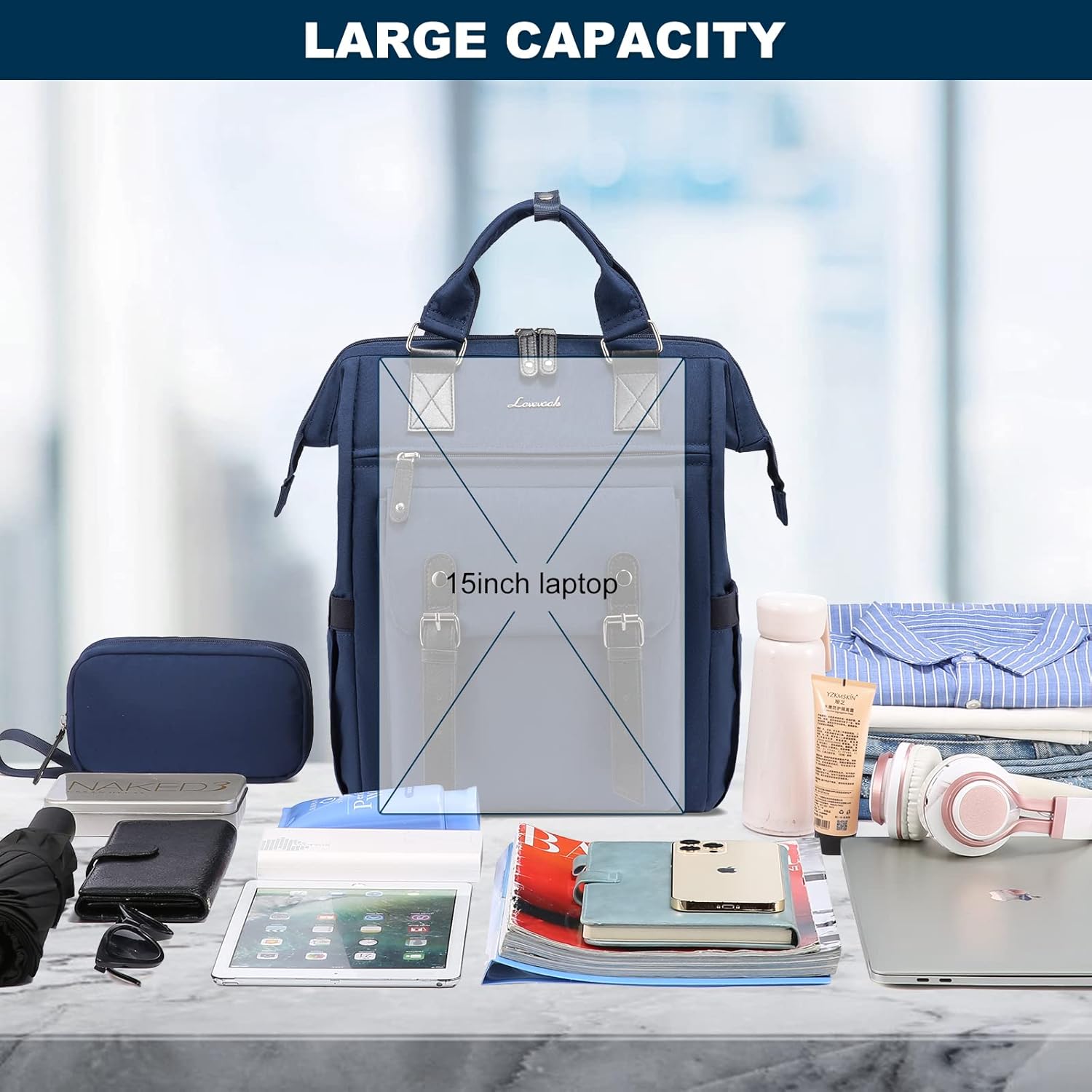 Mochila para laptop para mujer, mochila de viaje para trabajo, escuela, escuela, escuela, negocios, computadora, bolsa de enfermería, bolsa de