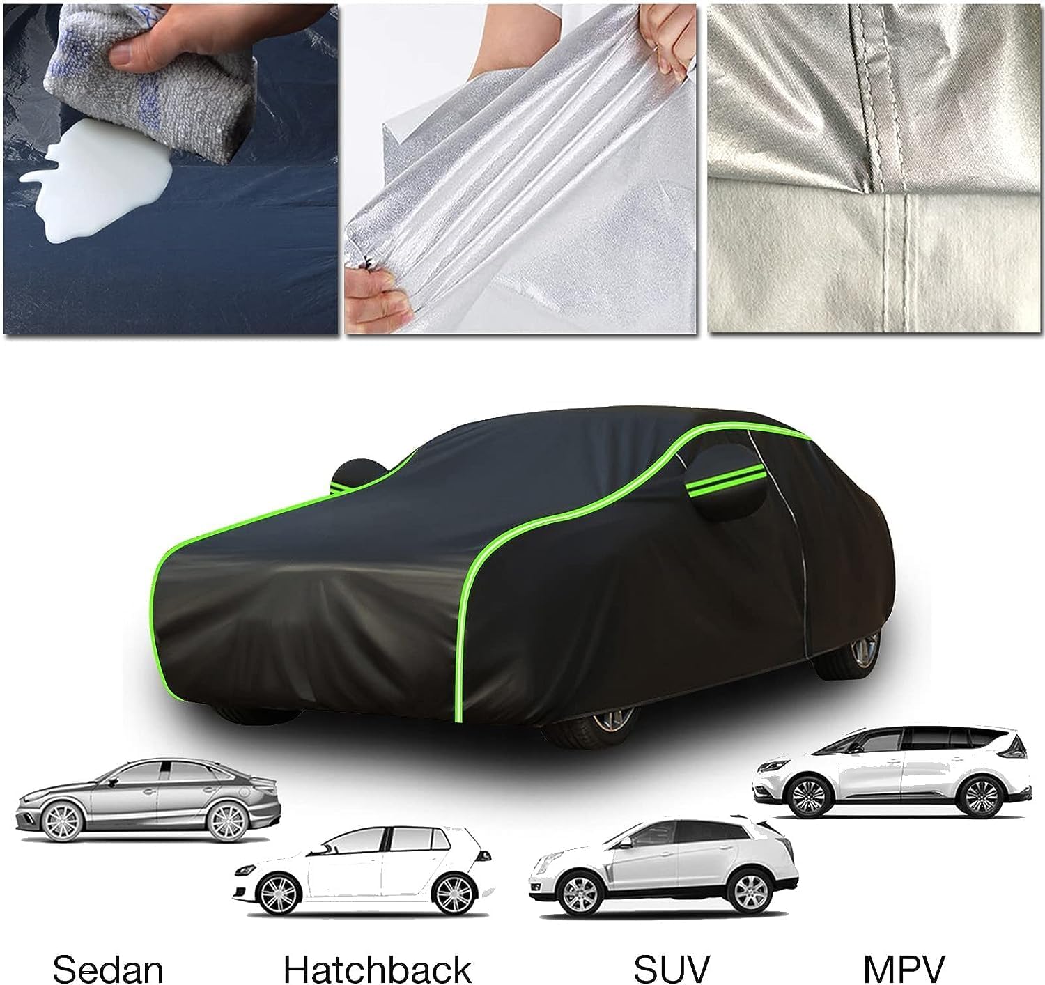 Funda para automóvil compatible con Audi Q2Q3Q4Q5Q6Q7Q8, funda impermeable para todo tipo de clima, cubierta exterior completa impermeable para