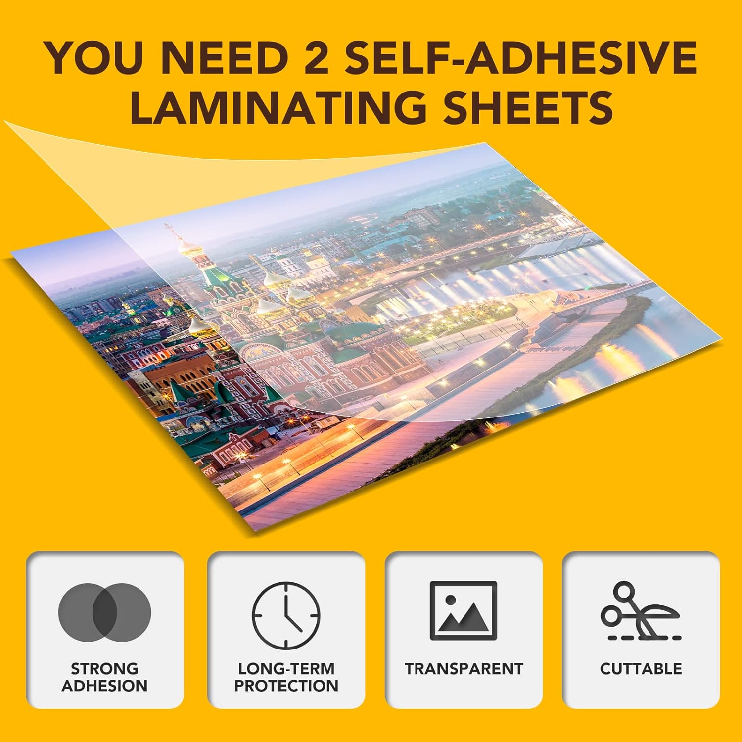 130 hojas de laminación autoadhesivas, 9 x 12 pulgadas, hojas laminadoras transparentes, no necesitan máquina, hojas laminadas autosellantes
