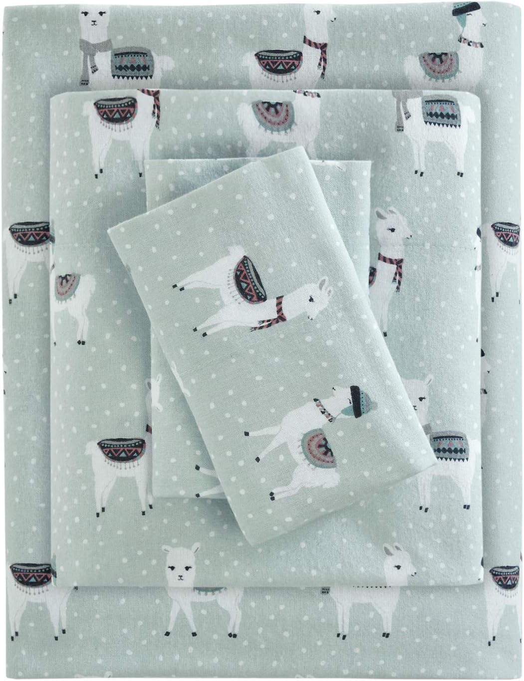 Sleep Philosophy – Juego de sábanas True North de franela de 100% algodón, ultrasuaves y bonitas, con estampado temático para clima frío, color de