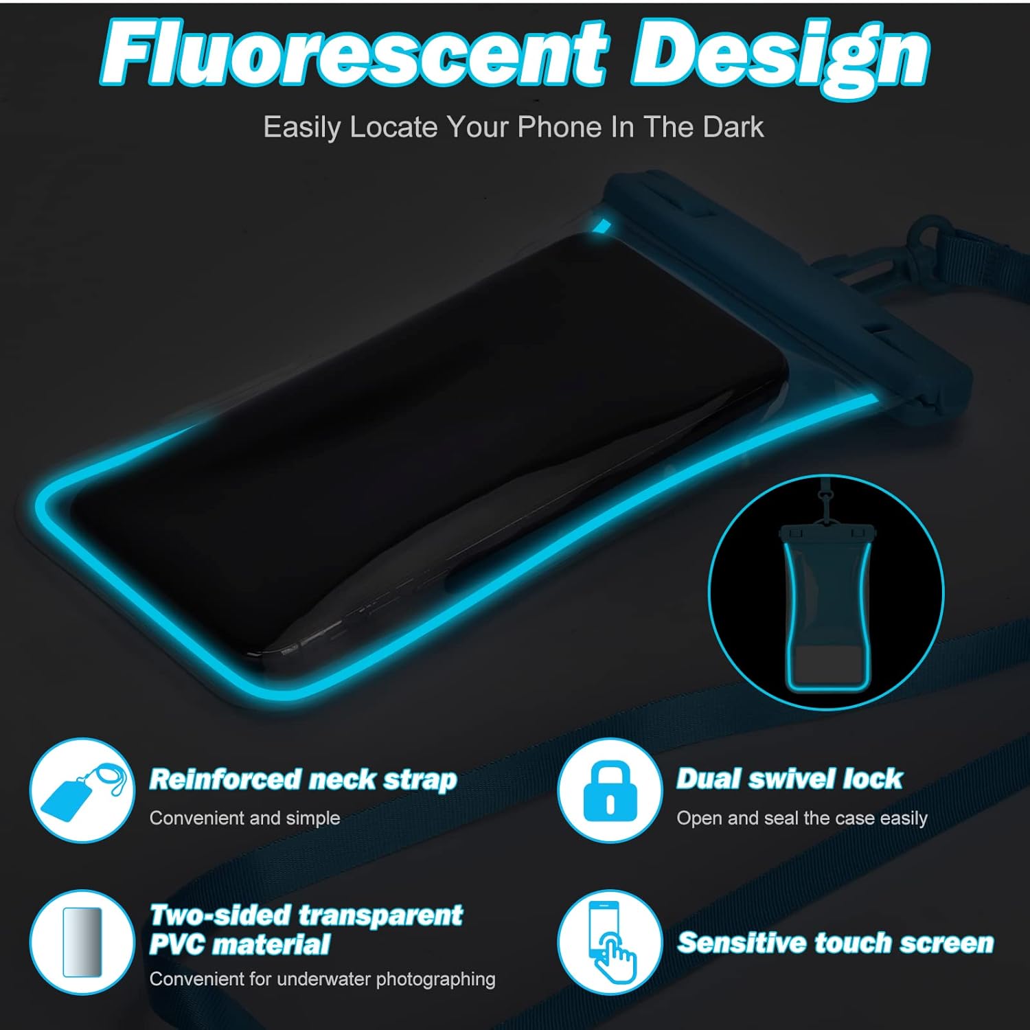 UrbanX Funda impermeable universal para teléfono celular Bolsa seca diseñada para Xiaomi Poco X3 Pro para todos los demás teléfonos inteligentes de