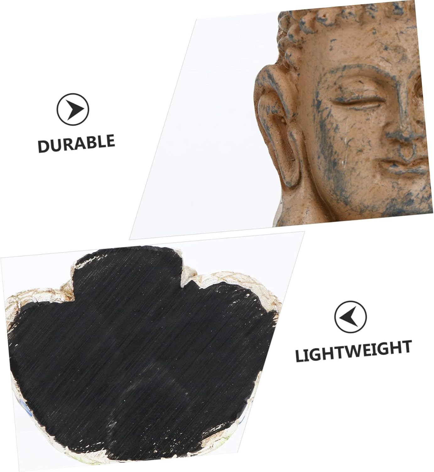 Garneck 2 pcs Buddha Statue Ornament Desktop feng Shui Statue Resting Buddha Sculpture decoraciones para salas de casa House Decorations for Home