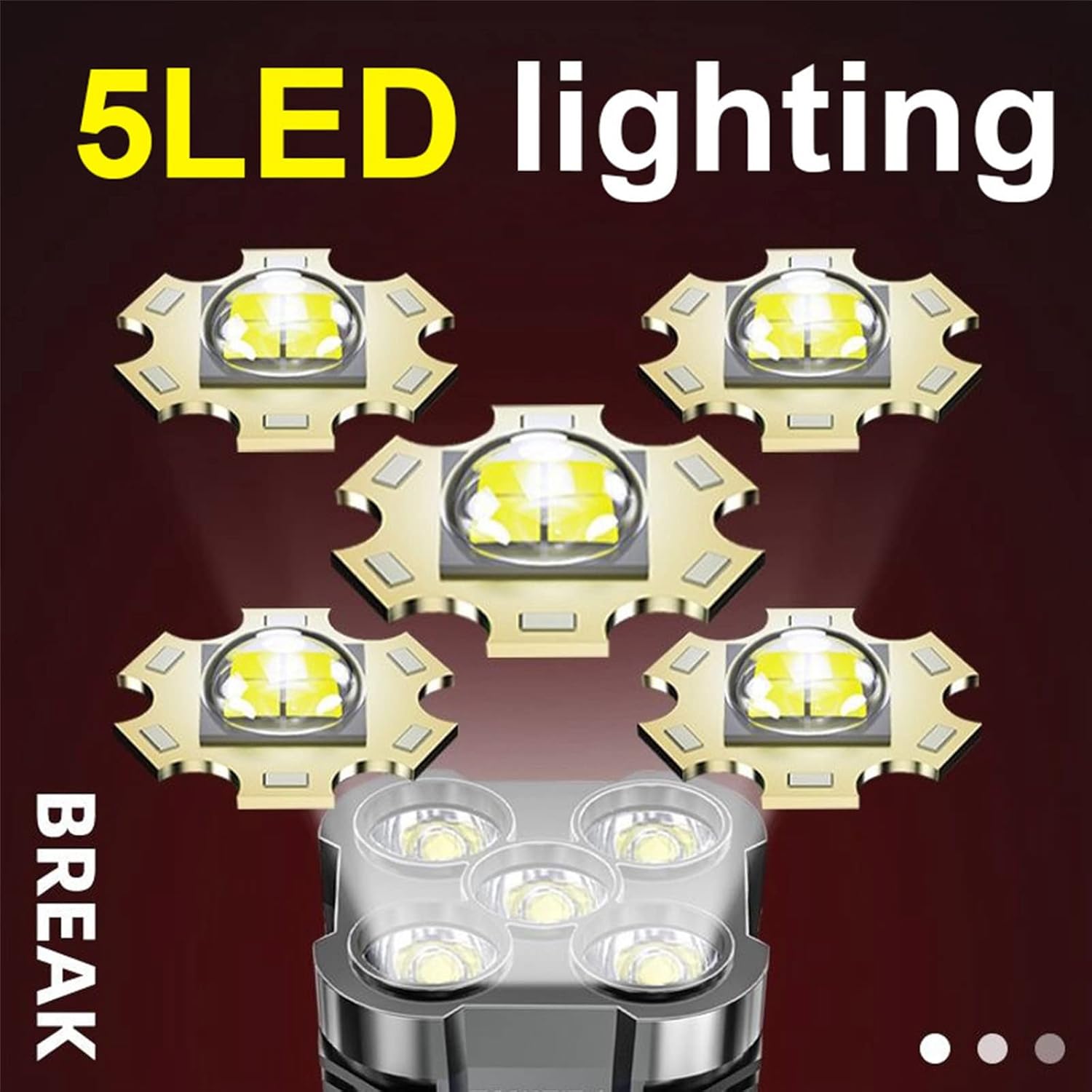 Linterna LED súper brillante recargable para campamento, lámpara de mesa, 4 modos con luz de trabajo COB, IPX6 impermeable, potente luz de flash de