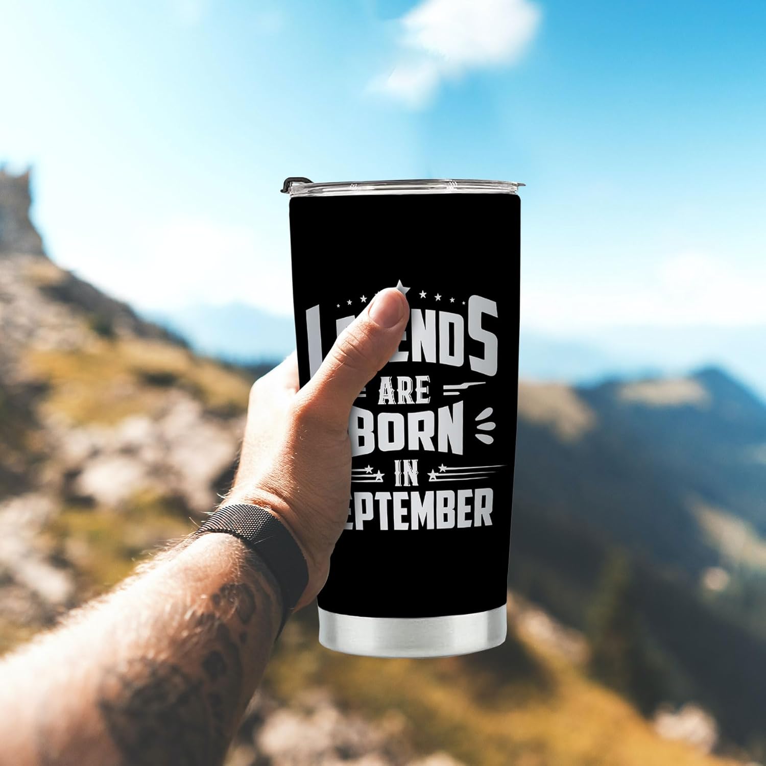 Regalos para hombres, ideas de regalo de cumpleaños para hombres, vaso de 20 onzas con tapa y popote para él, novio, marido, hijo, papá, leyendas