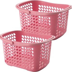 Cesta grande de plástico para ducha, 2 unidades, con mango grueso, suministros de limpieza duraderos y portátiles, cesta de almacenamiento para Cesta grande de plástico para ducha, 2 unidades, con mango grueso, suministros de limpieza duraderos y portátiles, cesta de almacenamiento para