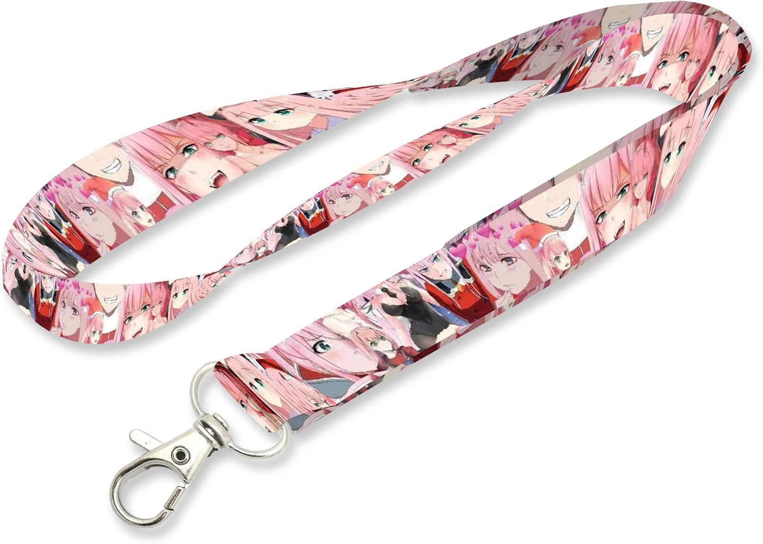 AkinaWay Zero Two Darling – Llavero con cordón, color rosa, Rosado