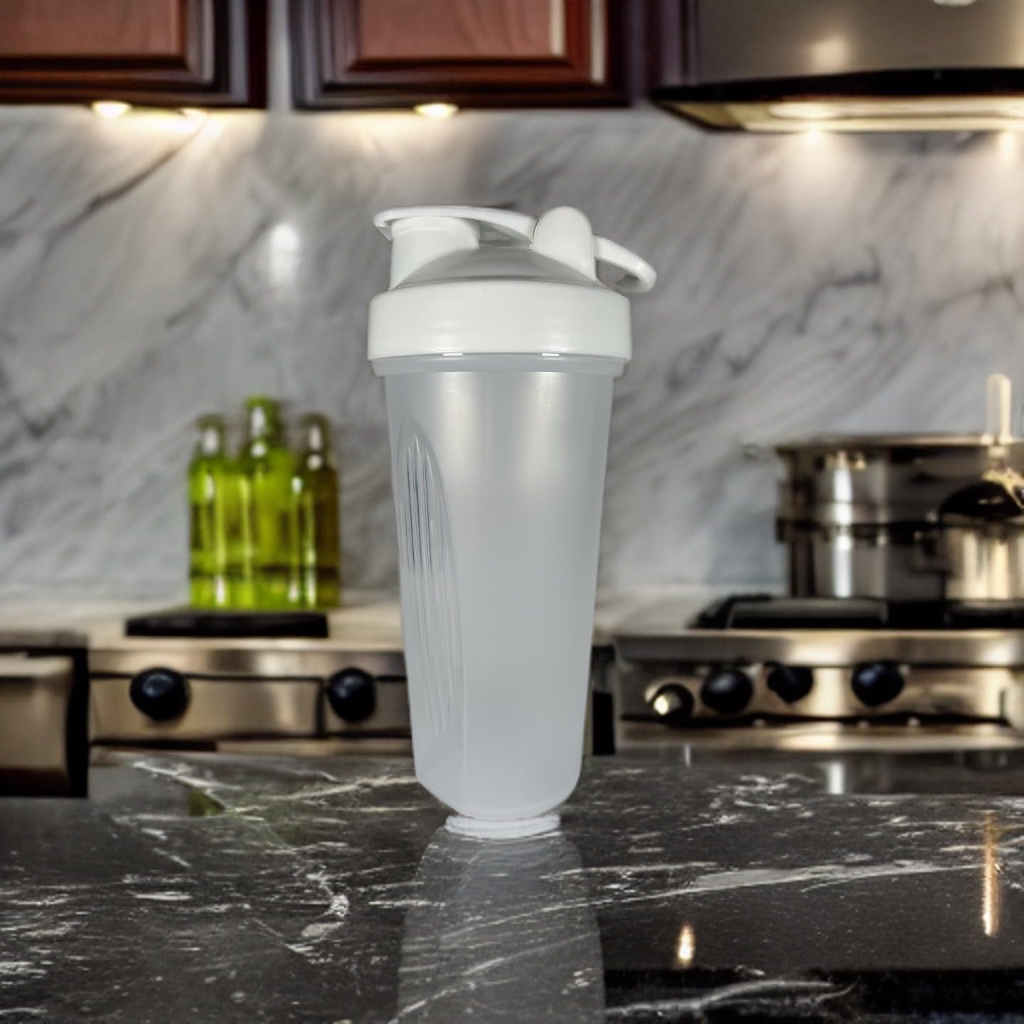 Vaso Shaker 20oz con bola licuadora y tapa (verde)